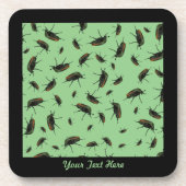 カブトムシBugプラスチック製コースター – オプシパーソナライズされたョン コースター (正面)