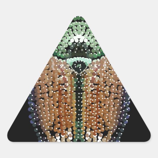 カブト日本のリ 三角形シール (正面)