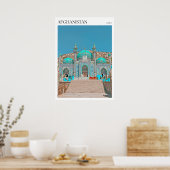 カブール・アフガニスタンのブルーサキ神社モスク ポスター (キッチン)