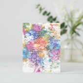 カブール・アフガニスタンの地図 ポストカード (スタンド正面)