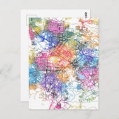 カブール・アフガニスタンの地図 ポストカード (正面/裏面)