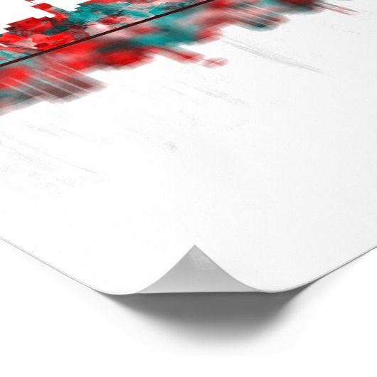 カブール・アフガニスタン・スカイライン ポスター (角)