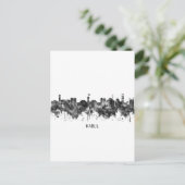 カブール・アフガニスタン・スカイラインBW シーズンポストカード (スタンド正面)