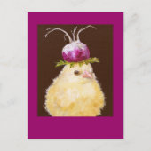 カブ帽子はがきを覗く ポストカード (正面)