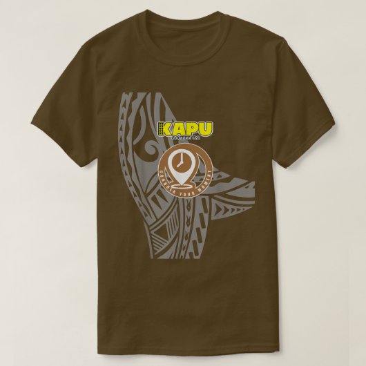 カプコーヒーバッジピンドロップ Tシャツ (デザイン正面)