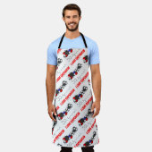 カプサイシンチリ胡椒の化学分子が大好き エプロン (着用した状態)