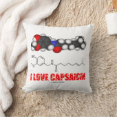 カプサイシンチリ胡椒の化学分子が大好き クッション (ブランケット)