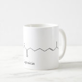 カプサイシン 分子 化学 辛党 コーヒーマグカップ (正面右)