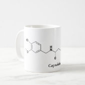 カプサイシン 分子 化学 辛党 コーヒーマグカップ (正面左)