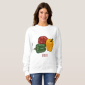 カプシカム漫画イラストレーション スウェットシャツ (正面フル)