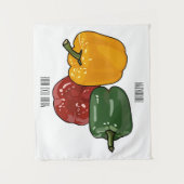 カプシカム漫画イラストレーション タペストリー (正面)