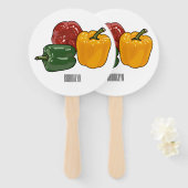 カプシカム漫画イラストレーション ハンドファン (正面&裏面)