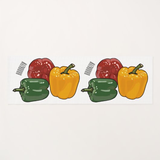 カプシカム漫画イラストレーション ヨガマット (正面(横))