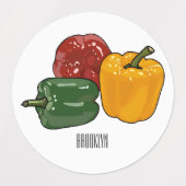 カプシカム漫画イラストレーション ラベル (デザイン1)