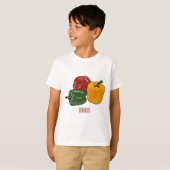 カプシカム漫画イラストレーション Tシャツ (正面フル)
