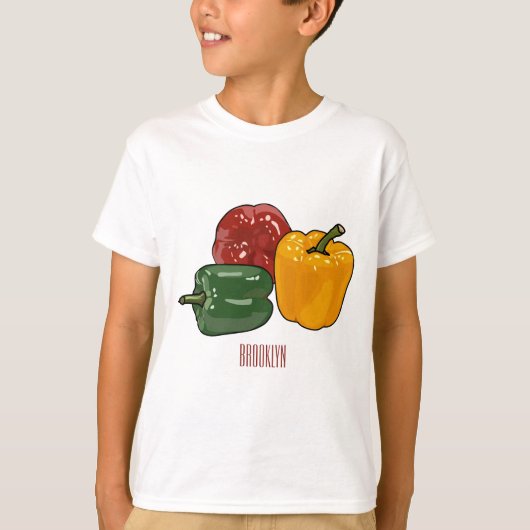 カプシカム漫画イラストレーション Tシャツ (正面)