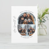 カプセルフォト | 小メリーさなクリスマスの子供の家族 シーズンカード (スタンド正面)