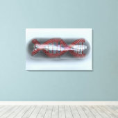 カプセル内のDNA鎖 キャンバスプリント (インサイチュ (ウッドフロア))