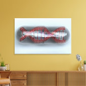 カプセル内のDNA鎖 キャンバスプリント (インサイチュ (リビング))