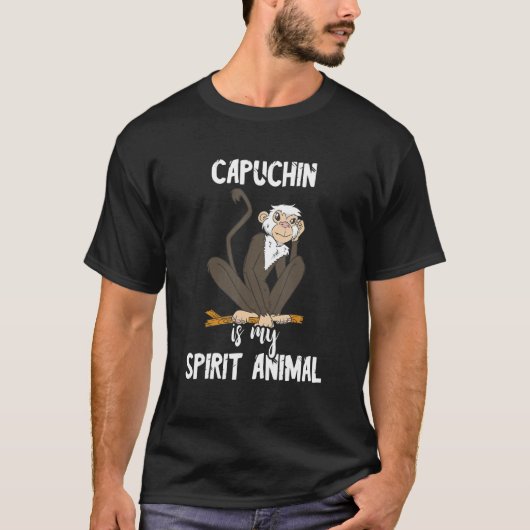 カプチンは私の精神動物猿野生動物P Tシャツ (正面)