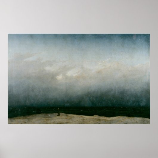 カプチンフライアーバイザシー – Caspar David Friedrich ポスター (正面)