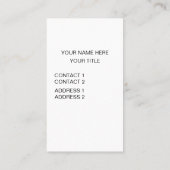 カプチンモンキープリメイト野生動物 名刺 (裏面)