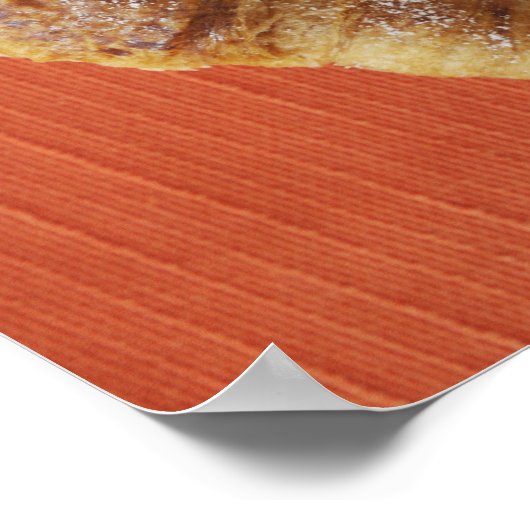 カプチーノとチョコレートとクロワッサン，イタリア ポスター (角)