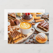 カプチーノとチョコレートの種類 シーズンポストカード (正面/裏面)