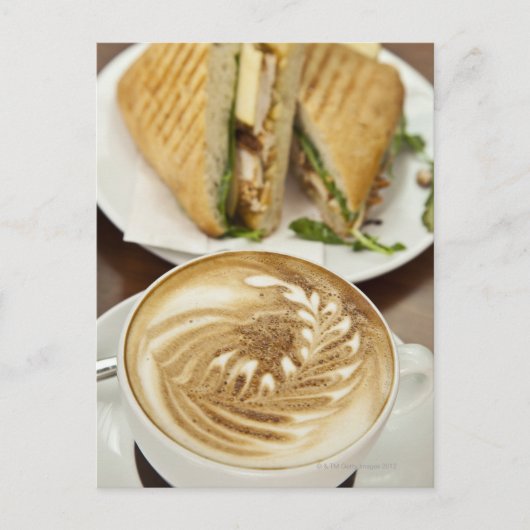 カプチーノとパニランチ ポストカード (正面)