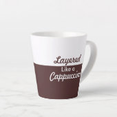 カプチーノのように層状に カフェラテマグ (右アングル)