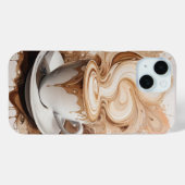 カプチーノのアブストラクトアート Case-Mate iPhoneケース (裏面 (横))