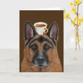 カプチーノのグリーティングカードのガード カード (黄色い花)