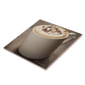 カプチーノのコーヒーのマグは溶かされると越えました タイル (側面)