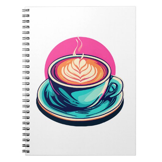 カプチーノのコーヒーカップ ノートブック (正面)