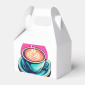 カプチーノのコーヒーカップ フェイバーボックス (裏面サイド)