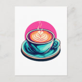 カプチーノのコーヒーカップ ポストカード (正面)