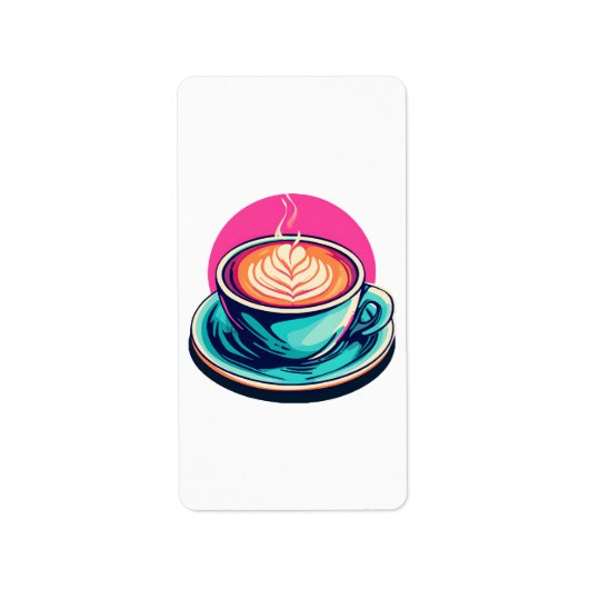 カプチーノのコーヒーカップ ラベル (正面)