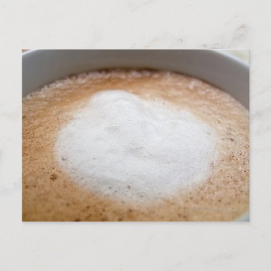 カプチーノの泡クローズアップ ポストカード (正面)