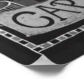 カプチーノアンドフレンズチョークタイポグラフィコーヒーアート ポスター (角)