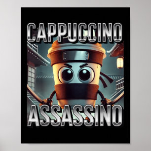 カプチーノイノコーヒーラバーズブイタリアンリンロットミーム ポスター
