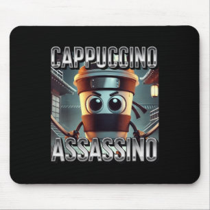 カプチーノイノコーヒーラバーズブイタリアンリンロットミーム マウスパッド