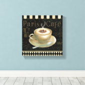 カプチーノカップ キャンバスプリント (インサイチュ (ウッドフロア))