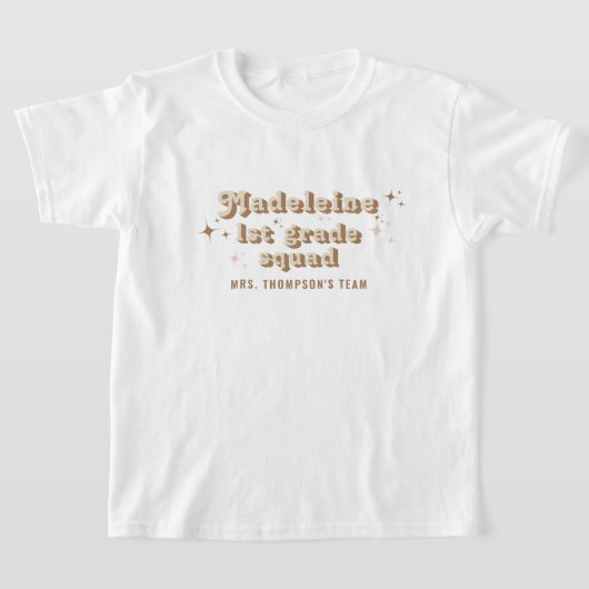 カプチーノクラス先生名チーム分隊Any Grade Tシャツ (レイダウン)