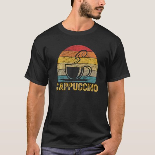 カプチーノコーヒーの愛飲家 Tシャツ (正面)