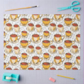 カプチーノコーヒーエフェメラコラージパターン 薄葉紙 (クラフト)