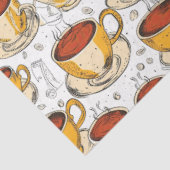 カプチーノコーヒーエフェメラコラージパターン 薄葉紙 (詳細)