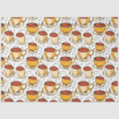 カプチーノコーヒーエフェメラコラージパターン 薄葉紙 (正面)