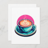 カプチーノコーヒーカップ エンクロージャーカード (正面/裏面)