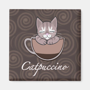 カプチーノコーヒーキャット マグネット
