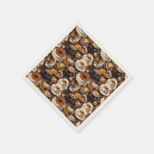 カプチーノコーヒー油絵を描パターン スタンダードカクテルナプキン (角)
